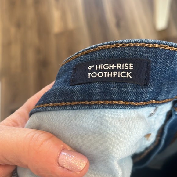 J Crew Denim Jean Pants 9 Inch High Rise Toothpick Distressed Blue size 27 - Picture 10 of 10